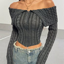 Hypezone cardigan de mujer con cuello vuelto, hombros descubiertos, cremallera y botones, de manga larga para otono/invierno