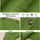Bizwear cardigan verde tejido, forrado de polar, manga larga, abierto por delante, conjunto de fiesta navidena para mujer, ropa de oficina para otono/invierno