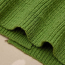 Bizwear cardigan verde tejido, forrado de polar, manga larga, abierto por delante, conjunto de fiesta navidena para mujer, ropa de oficina para otono/invierno