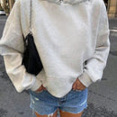 Ezwear sudadera con capucha y bolsillo canguro de hombros caidos