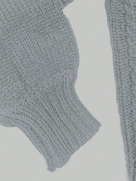 Moosta cardigan informal de manga de globo con nudo delantero de unicolor para otono/invierno