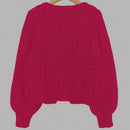 Moosta cardigan casual suelto de unicolor de manga larga con lazada delante para mujer, otono/invierno