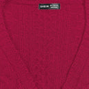 Moosta cardigan informal de manga de globo con nudo delantero de unicolor para otono/invierno