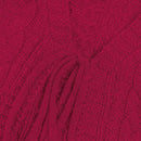 Moosta cardigan informal de manga de globo con nudo delantero de unicolor para otono/invierno