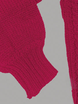 Moosta cardigan informal de manga de globo con nudo delantero de unicolor para otono/invierno
