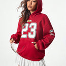 Coolane sudadera con capucha estilo deportivo de mujer con graficos impresos con numeros para otono