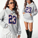 Coolane sudadera con capucha estilo deportivo de mujer con graficos impresos con numeros para otono