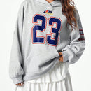 Coolane sudadera con capucha estilo deportivo de mujer con graficos impresos con numeros para otono