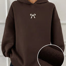 Dazy sudadera con capucha casual con forro polar de unicolor, de corte holgado, unisex
