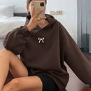 Dazy sudadera con capucha casual con forro polar de unicolor, de corte holgado, unisex