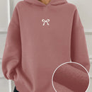 Dazy sudadera con capucha casual con forro polar de unicolor, de corte holgado, unisex
