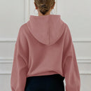 Dazy sudadera con capucha casual con forro polar de unicolor, de corte holgado, unisex