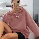 Dazy sudadera con capucha casual con forro polar de unicolor, de corte holgado, unisex