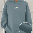 Dazy sudadera con capucha casual con forro polar de unicolor, de corte holgado, unisex