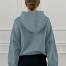 Dazy sudadera con capucha casual con forro polar de unicolor, de corte holgado, unisex