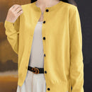 Essnce cardigan suelto y casual de mujer de un solo abotonado, de color liso, manga larga, para otono/invierno