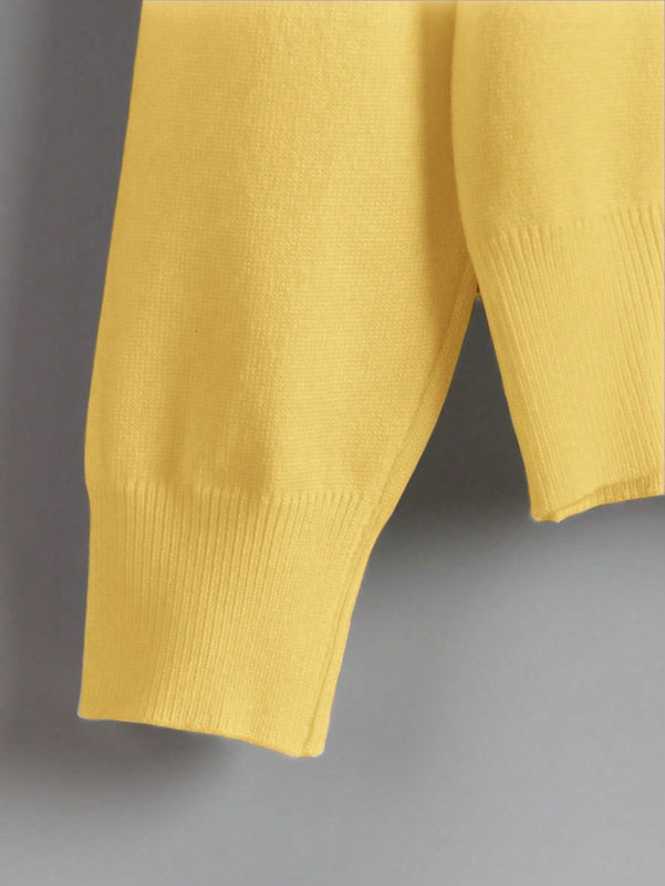 Essnce cardigan suelto y casual de mujer de un solo abotonado, de color liso, manga larga, para otono/invierno