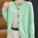 Essnce cardigan suelto y casual de mujer de un solo abotonado, de color liso, manga larga, para otono/invierno