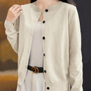 Essnce cardigan suelto y casual de mujer de un solo abotonado, de color liso, manga larga, para otono/invierno
