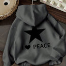 Ezwear sudadera informal tipo streetwear con lema, con corte holgado, estampado negro y rosa, para mujer, otono invierno