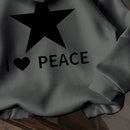Ezwear sudadera informal tipo streetwear con lema, con corte holgado, estampado negro y rosa, para mujer, otono invierno