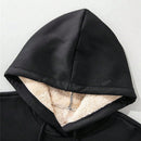 Sudadera con capucha de forro polar aislante termico con estampa de oso negro