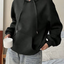 Ezwear sudadera holgada casual de cuello alto con media cremallera, estampado de la letra california, color blanco, con cordon ajustable, esponjosa y gruesa, apropiada para otono/invierno
