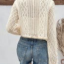 Vcay cardigan de mujer de manga larga con cuello en v bordado, para otono/invierno