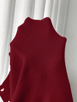 Moosta chaqueta de punto de estilo casual y versatil de color liso para otono/invierno