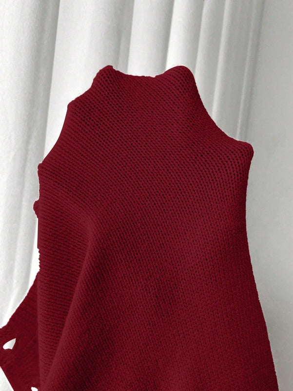 Moosta chaqueta de punto de estilo casual y versatil de color liso para otono/invierno