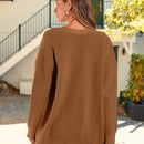 Hoteel sueter tipo cardigan de gran tamano para mujer, tendencia de moda de otono, cuello en v, tejido