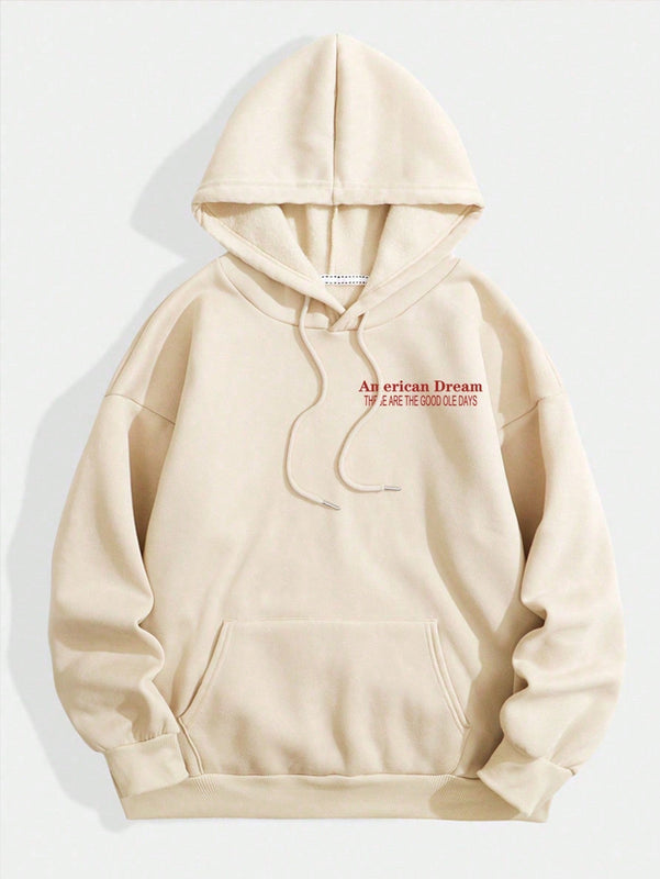 Ezwear sudadera con capucha para mujer con estampado de letras y bandera americana