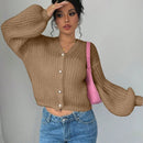 Essnce cardigan holgado y tejido suelto, manga larga informal para otono/invierno
