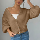Essnce cardigan holgado y tejido suelto, manga larga informal para otono/invierno