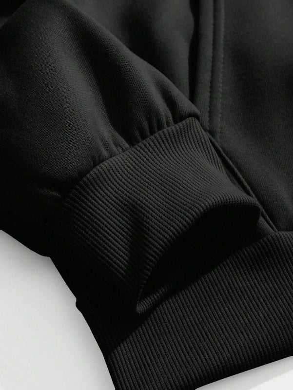 Ezwear sudadera con capucha de manga larga minimalista con estampado de letras para mujer, uso casual diario, parte superior navidena