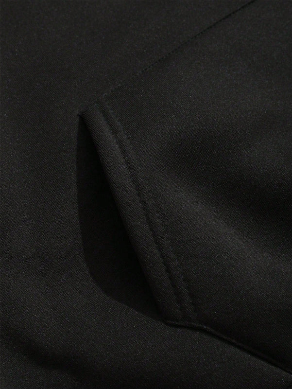 Ezwear sudadera con capucha de manga larga minimalista con estampado de letras para mujer, uso casual diario, parte superior navidena