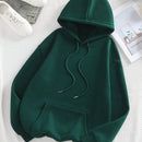Ezwear sudadera con capucha casual de mujer con estampado de lema de mariposa, otono/invierno