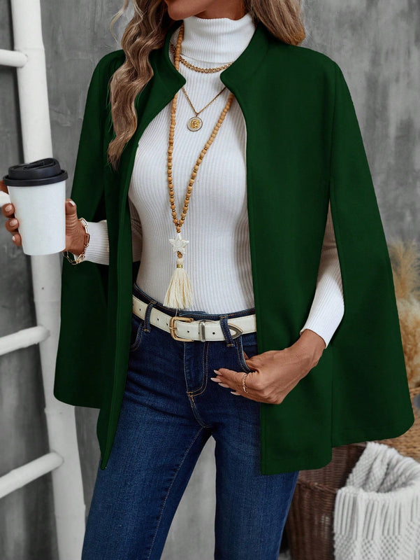 Emery rose ropa de otono para mujer, abrigo de lana con estilo de capa elegante para mujer, ropa de oficina para mujer
