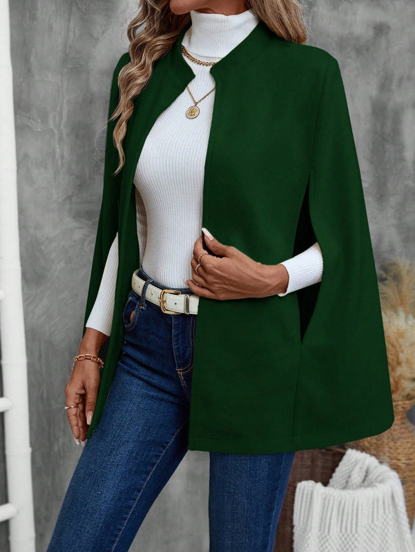 Emery rose ropa de otono para mujer, abrigo de lana con estilo de capa elegante para mujer, ropa de oficina para mujer