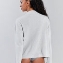Athiral blusa casual de manga larga con cremallera frontera de unicolor, para uso diario