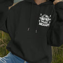 Lune sudadera con capucha de manga larga casual con estampado de lema y vaca, de otono/invierno, para mujer