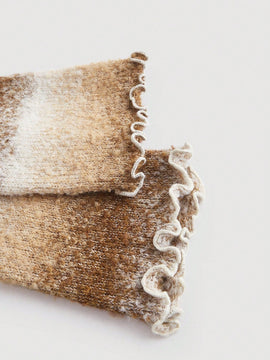 Mod cardigan informal con mangas acampanadas en degradado y detalle de lazo, para otono