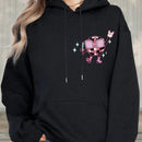 Lune sudadera con capucha informal con estampado grafico para mujer, para uso diario