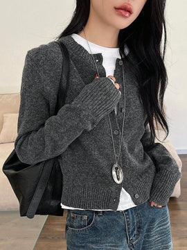 Dazy blusa casual de mujer de manga larga con botones al frente, nueva para el otono, para uso diario