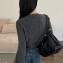 Dazy blusa casual de mujer de manga larga con botones al frente, nueva para el otono, para uso diario
