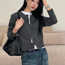 Dazy blusa casual de mujer de manga larga con botones al frente, nueva para el otono, para uso diario