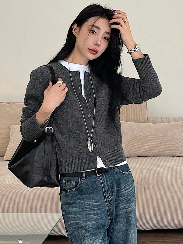 Dazy blusa casual de mujer de manga larga con botones al frente, nueva para el otono, para uso diario