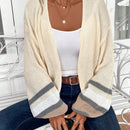 Emery rose cardigan de mujer de bloques de color con rayas, moda minimalista para uso casual diario