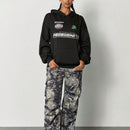 Coolane sudadera casual con capucha negra minimalista con estampado de letras para mujer