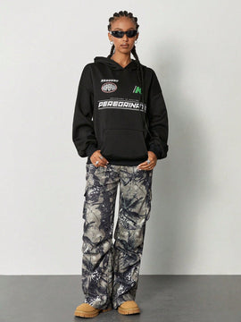 Coolane sudadera con capucha estilo deportivo de mujer con graficos impresos con numeros para otono